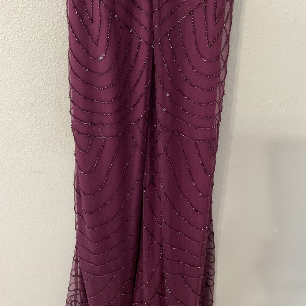 Adrianna Papell ART DECO BEADED BLOUSON DRESS WITH HALTER NECKLINE size 0 D106 - Picture 10 of 12